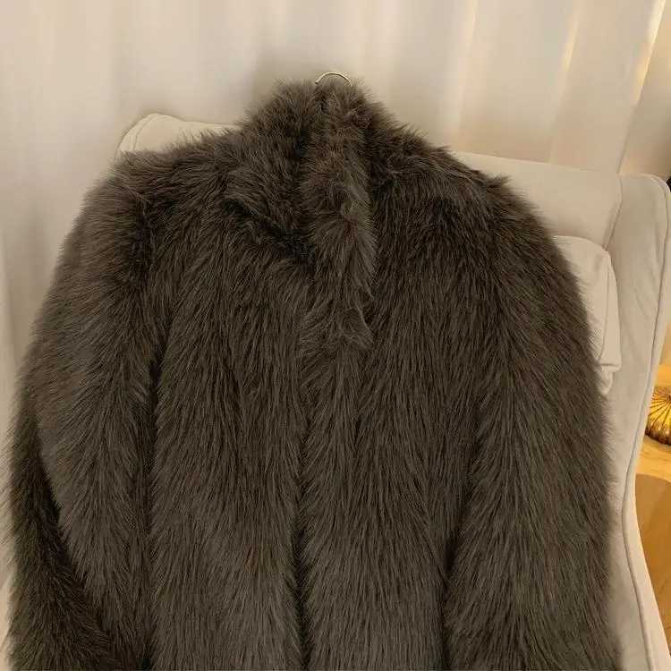 2023 Autumn and Winter New Style Mens Faux Mink Fur Coat Lapel Thick Warm Jackets Fashion Mens Faux Fur Coats Jackets V102XJ241102