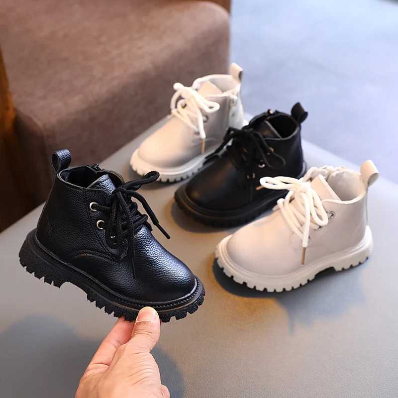 Lightweight Childrens Boots Boys Shoes Autumn Leather Childrens Boots Fashion Preschool Girls Boots M241102