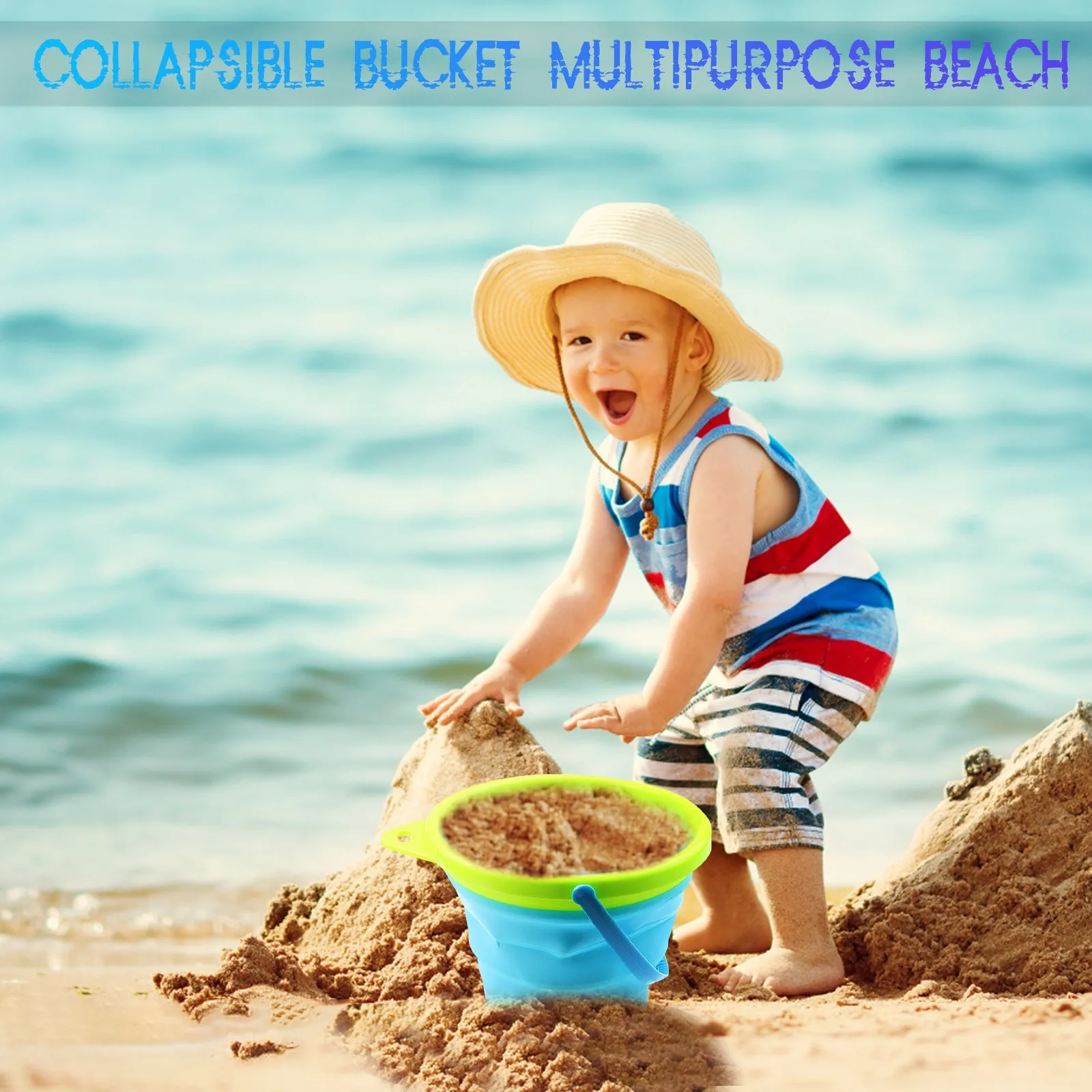 Children Beach Toys Kids Play Water new Toys Foldable Portable Sand Bucket Summer Outdoor Toy Beach Play Sand 2025 Water Game Toy for Kid