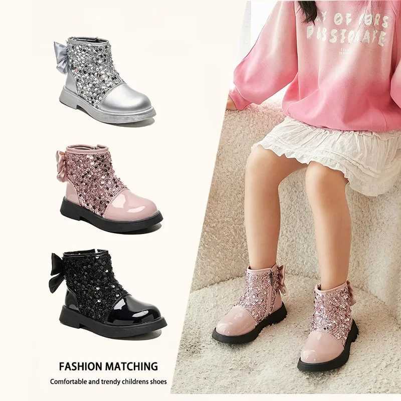Girl Princess Boots Autumn Preschool Fashion Brand Mid calf Boots Childrens High Heels M241102