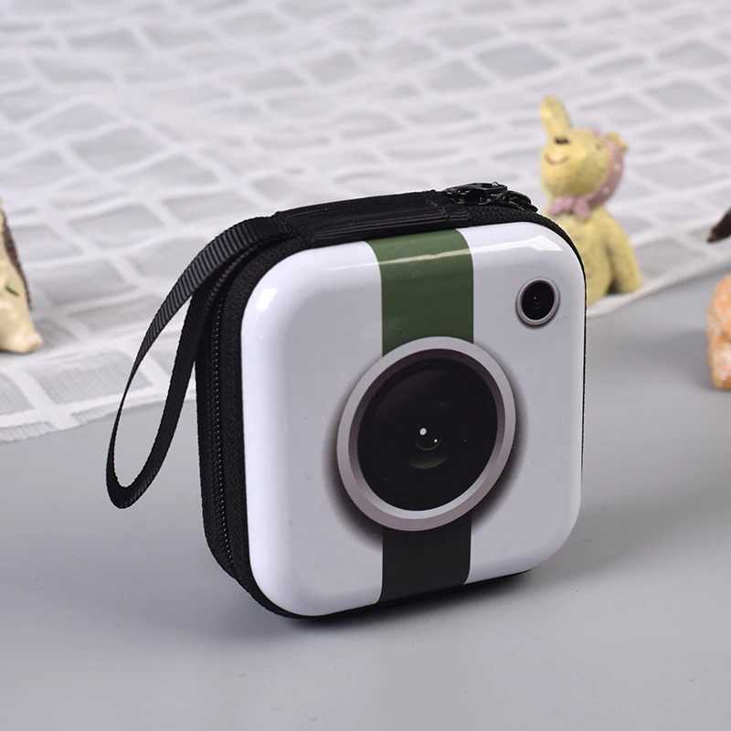 2023 New Creative Square Tinplate Coin Purse Carto Printed Earphe Storage Bag Key Coin Hard Storage Box Zipper BagXJ241111