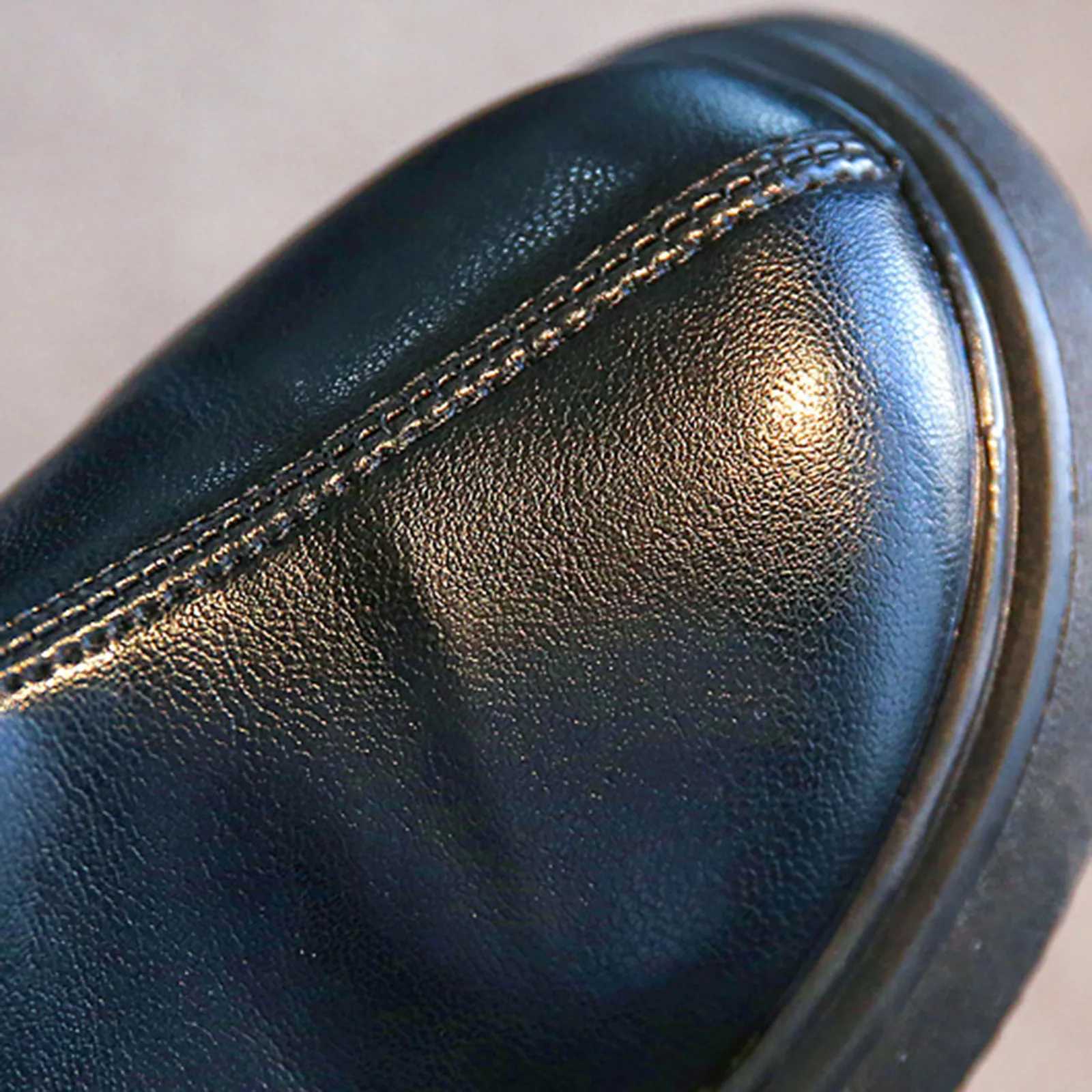 Childrens Fashion Boots Autumn Winter Warm Snow Shoes Baby Shoes Boys Casual Shoes High Quality Retro Leather Boots M241102