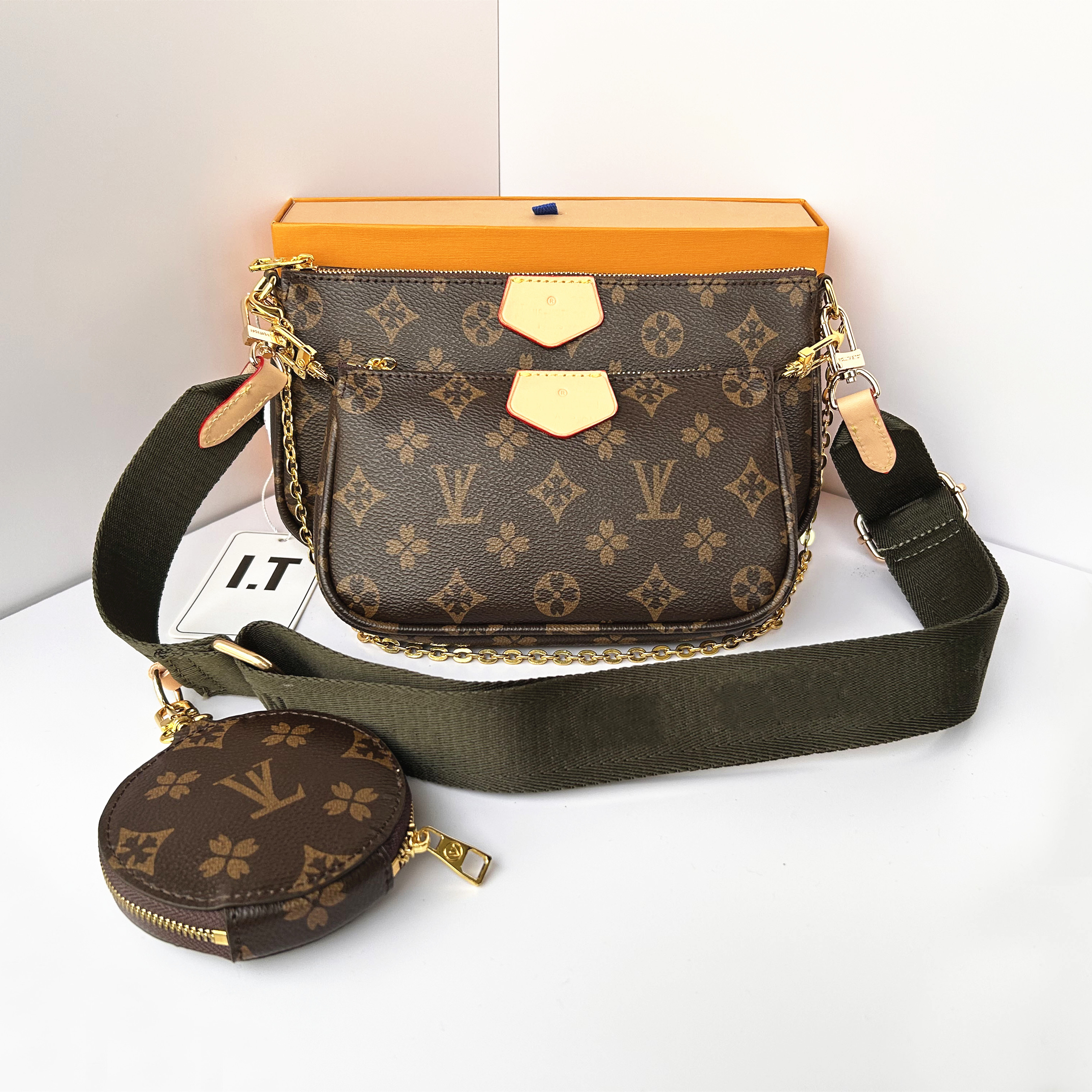 3pcs set Women Classic Luxury designer handbag Pochette Felicie Bag Genuine Leather Handbags Shoulder handbag Clutch Tote Messenger Shopping Purse M44840 vuitton