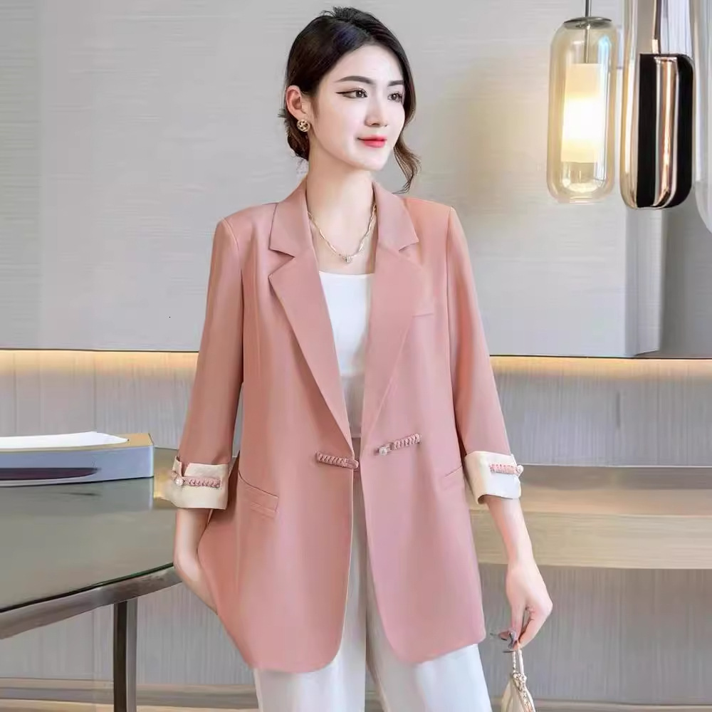 Womens Suits Blazers Blends Spring Autumn Blazer Women Fashion Long Sleeve Business Suits Women Work Office Casual Blazer Women Coats Woman Jacket 230