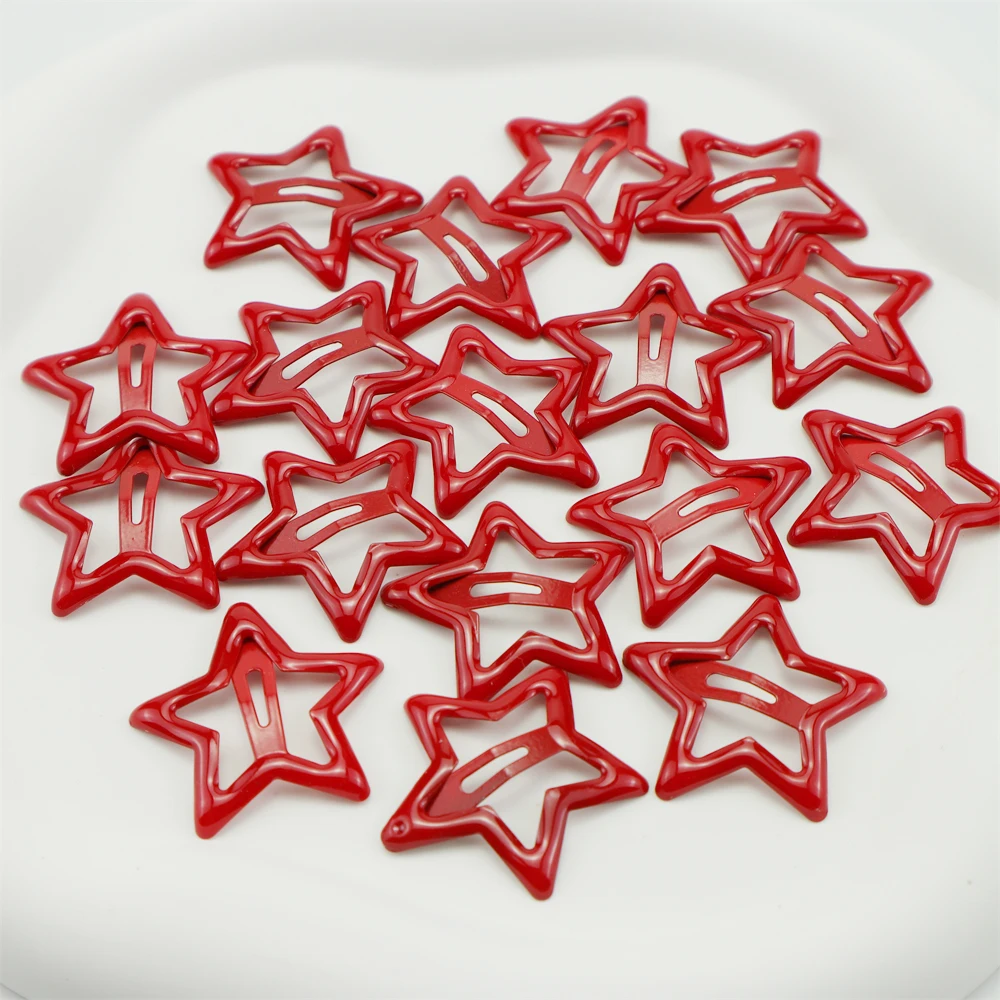 10/15Pcs Red Star Hair new Clip For Girls Waterdrop Barrettes Hairpin For Women Girls Flash Sier Star 2025 Kids Hair Accessories 2023
