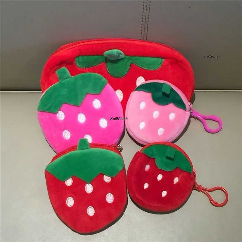 Multi-shapes Fruit Strberry Plush Purse Coin Bag Soft Purse Wallet For Girls And Children Gift Toy Plush PurseXJ241111