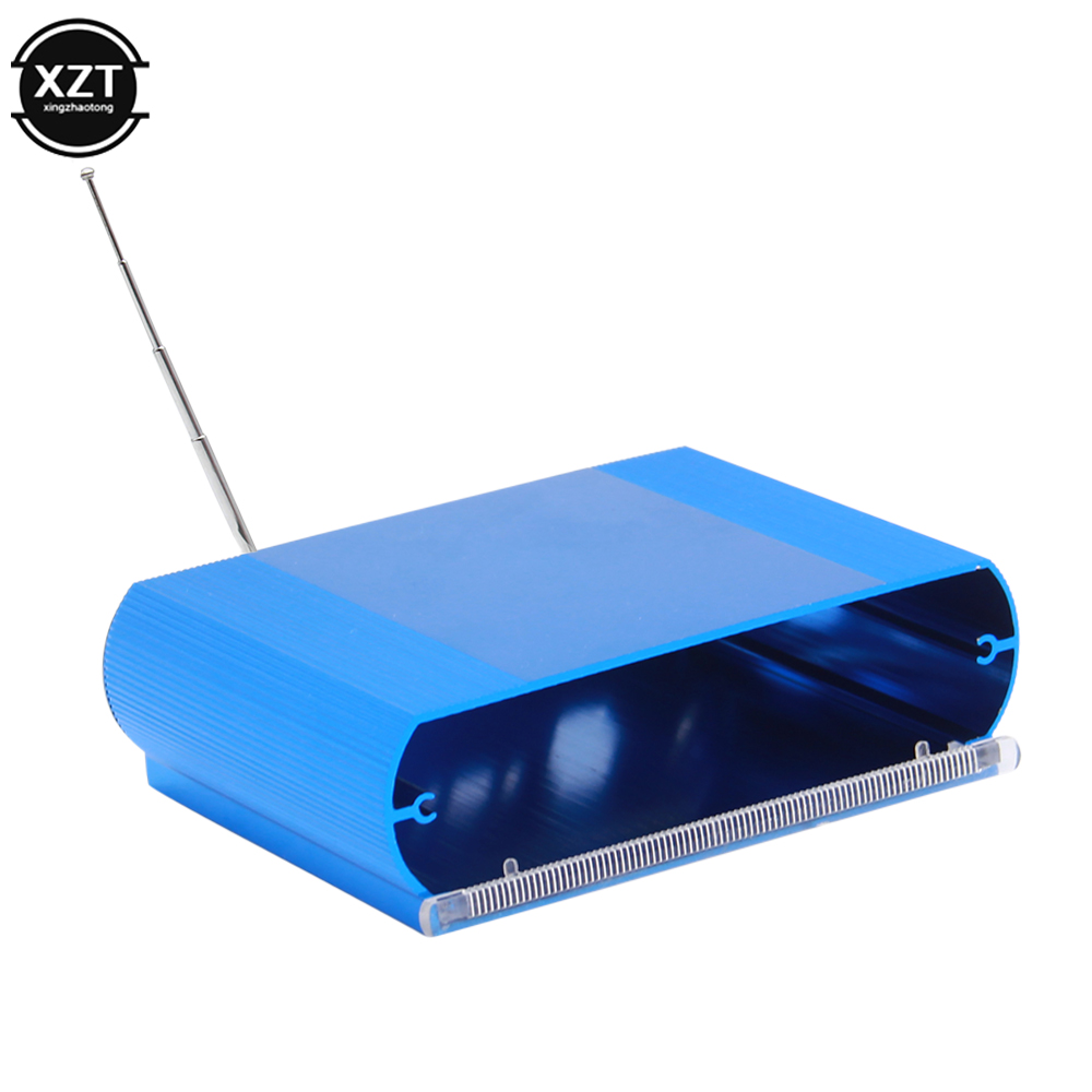 NEW Blue Aluminum Shell Module Case Box for Bluetooth WMA Decoder Board MP3 Music Player Car Radio Module Support USB FM TF