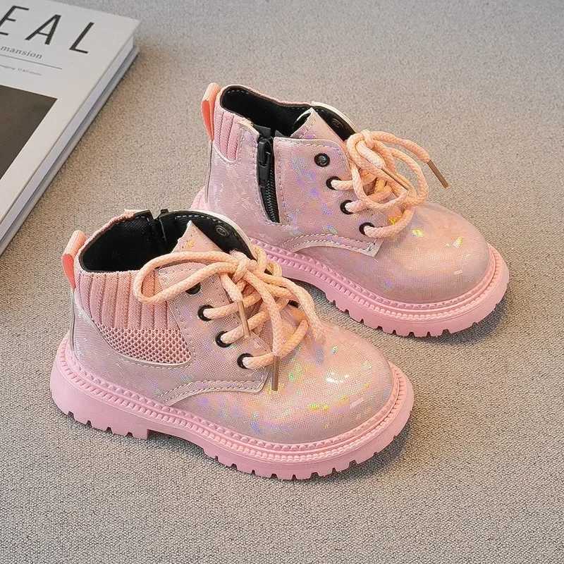 Childrens leather ankle boots girls fashionable autumn new style casual and comfortable childrens boots childrens soft sole non slip leather Botas M24