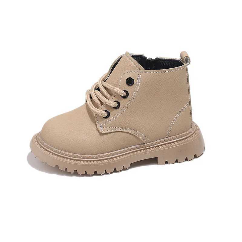 Childrens Leather Boots UK Sle Autumn Fashion Edition Boys Short Boots Soft Solid Color Retro M241102