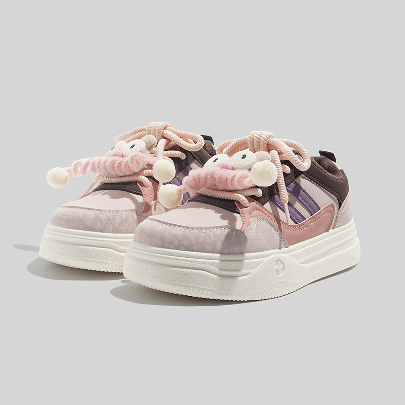 Autumn Winter Thick Soled Versatile Cartoon Fashion Warm Casual Shoes