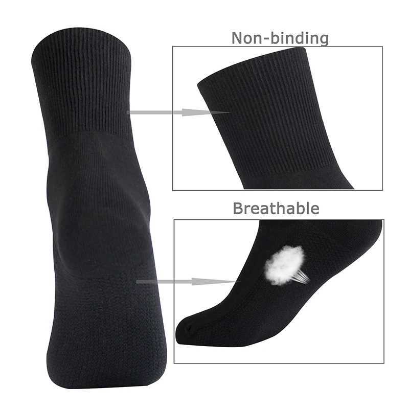 5 Pairs/Lot Diabetic Men and Women Non-Binding Loose Top Cotton Material Non-slip and Breathable LX241102
