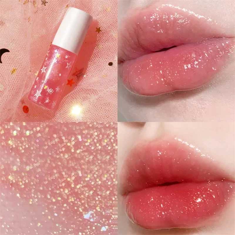6 color shiny jelly lip gloss liquid lipstick moisturizing lip color waterproof long-lasting nourishing lip makeup cosmetics W241101