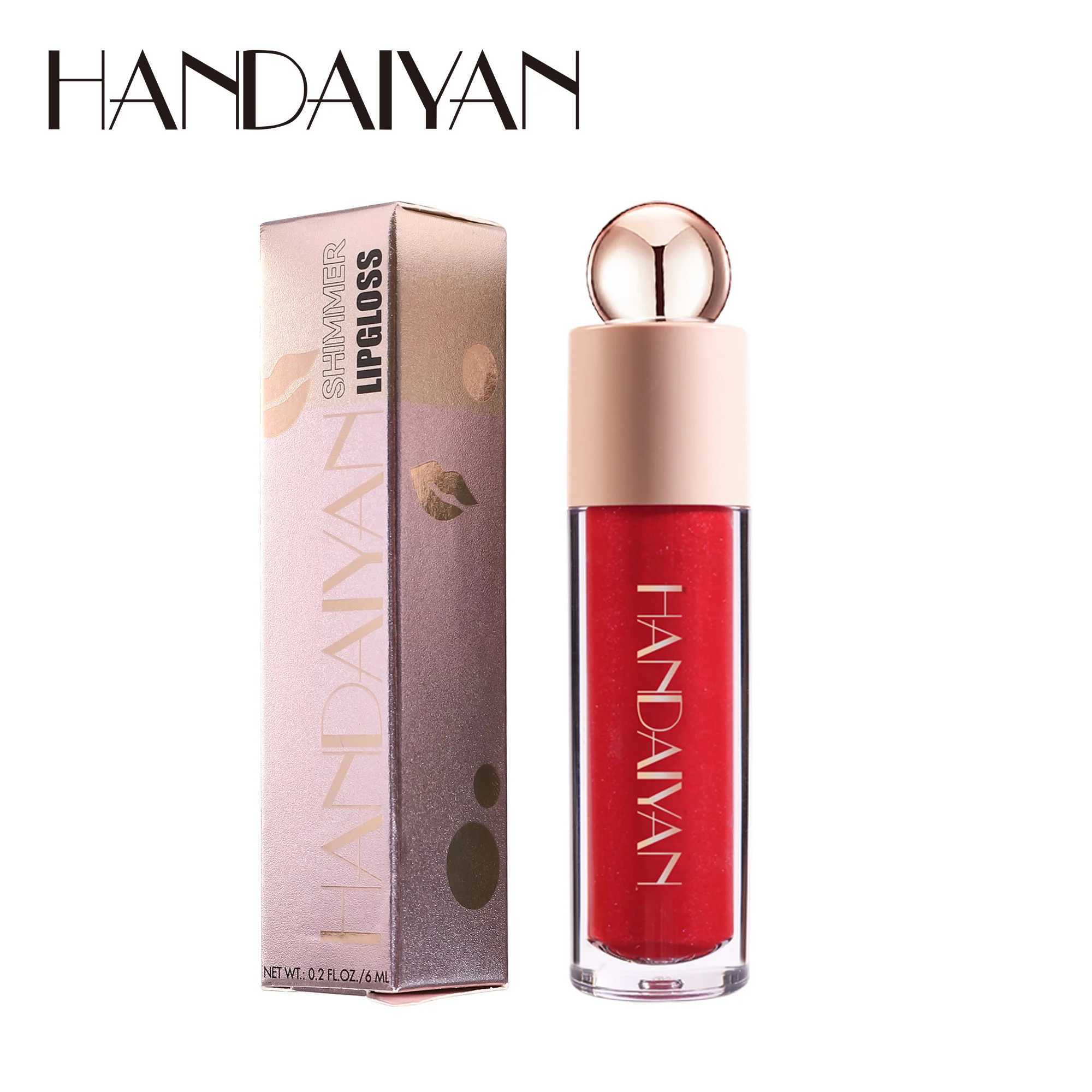 HANDAIYAN 8 Glossy shiny metal natural rodless cup durable waterproof liquid lipstick party cosmetics W241101