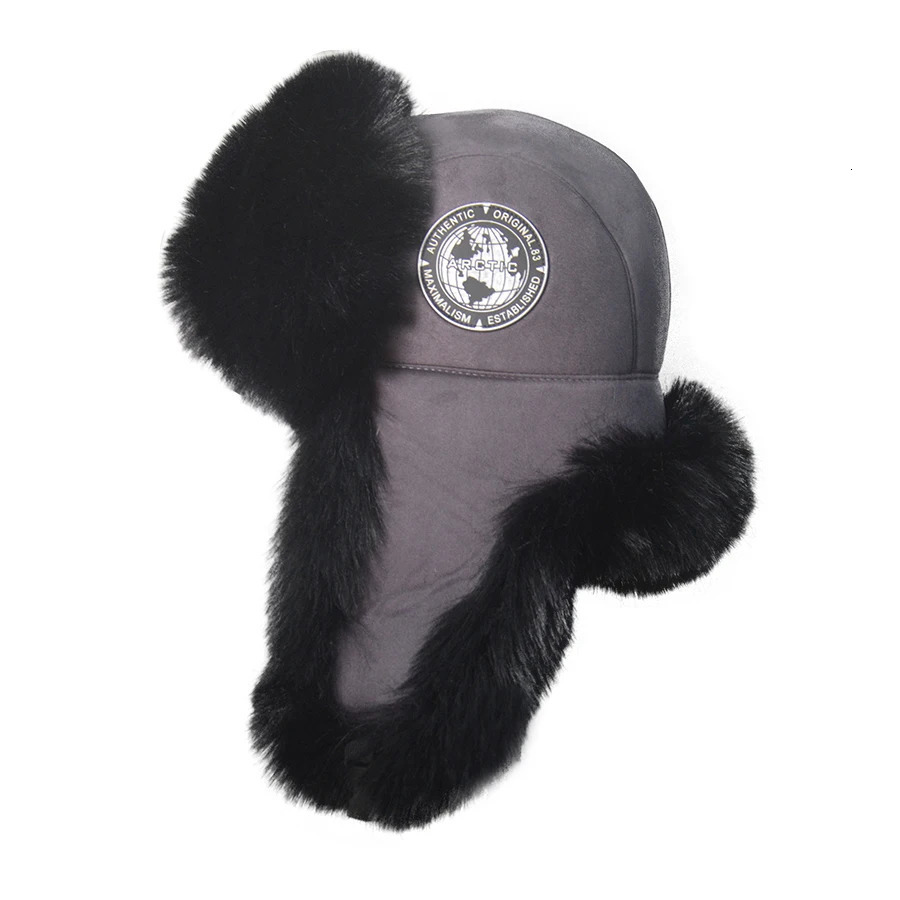 Unisex mens Russian womens hunting hat bomber warm cavalry earmuffs winter skiing hat solid fluffy faux fur hat headwear hat 241031