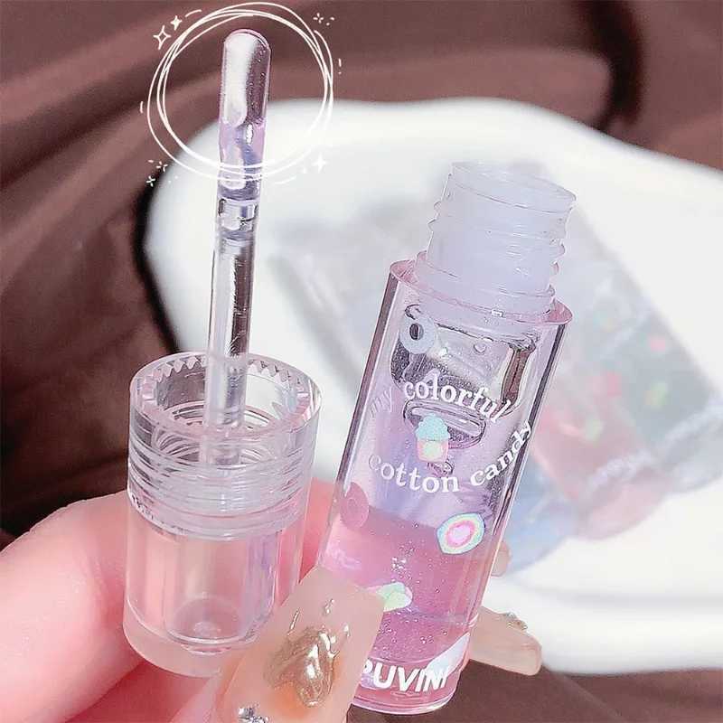 Cotton candy transparent lipstick mirror moisturizing lipstick lasting transparent and shiny moisturizing lipstick W241101