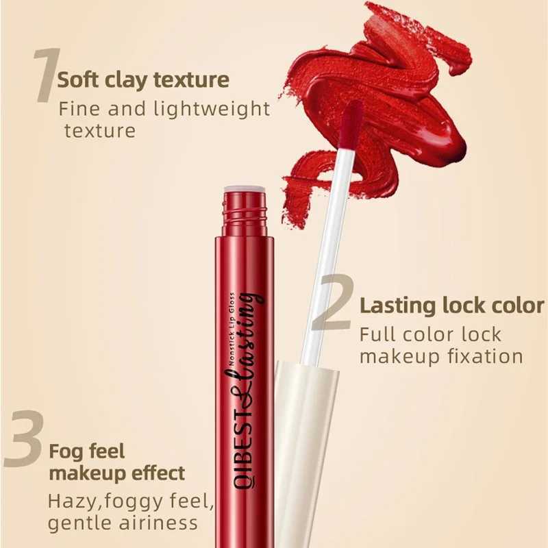 QIBEST 24 color matte liquid lipstick waterproof durable velvet red lipstick cosmetics lipstick W241101