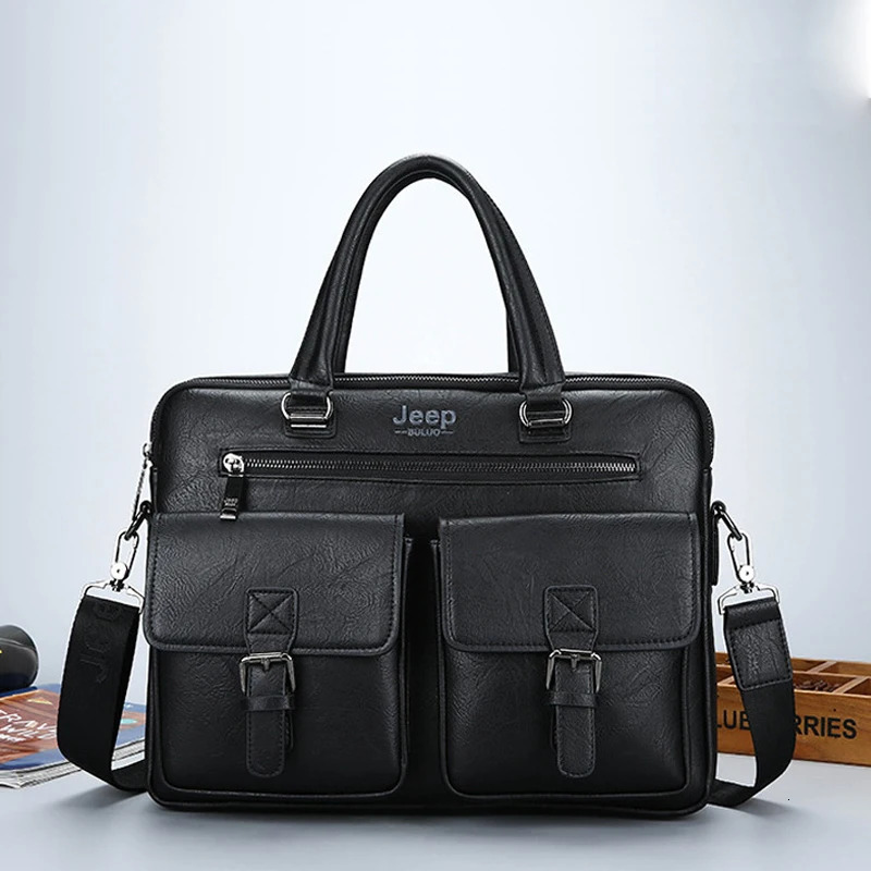 Mens Briefcase Fashion Handbags For Man Sacoche Homme High Quality PU Leather Shoulder Messenger Bags Office Handbag 241029