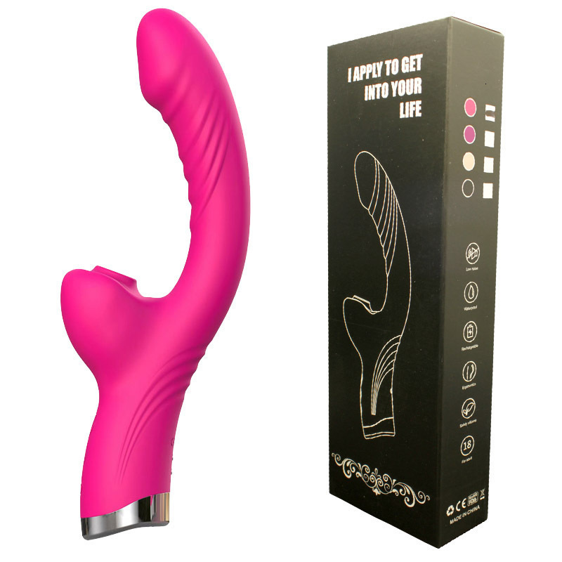 Vibrator For Women 2 In 1 Licking Machine Clitoris Stimulator G-Spot Powerful Vibro Dildo Wand Female Clit Sucker Adult Sex Toys 240307