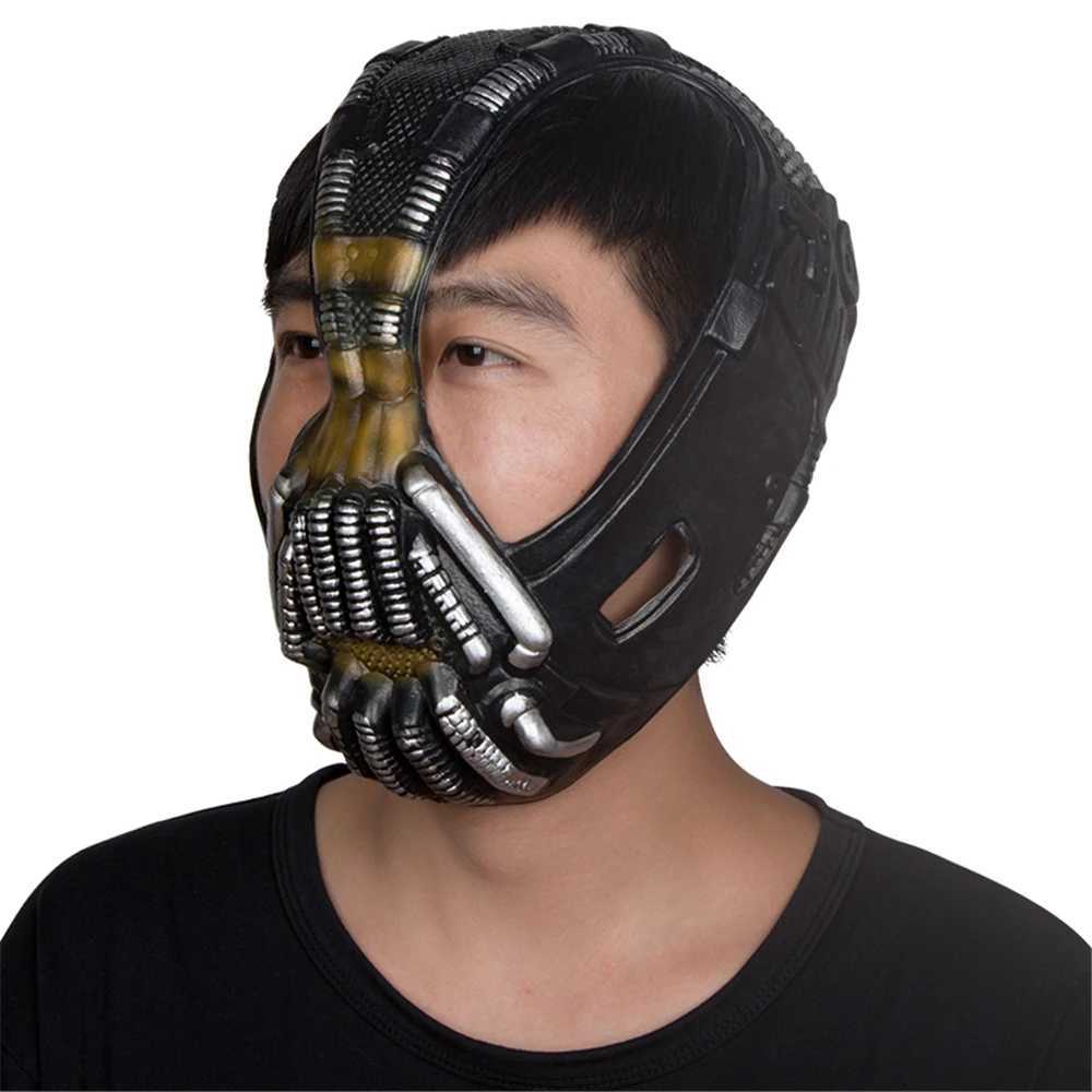 Bain Mask Cosplay Dark Knight Adult Size Helmet Halloween Party Cosplay Horror Prop Movie Horror Mask Y241101
