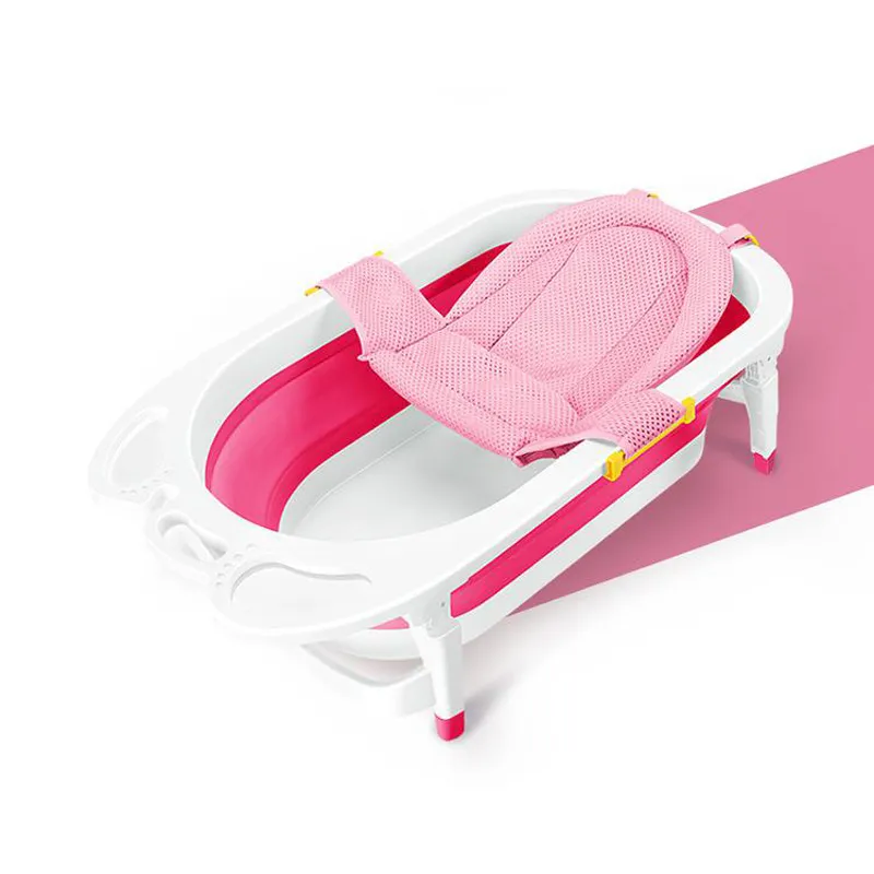 QWZ Baby Bath Net Tub Security Support Child Shower Care for Newborn Adjustable Safety Net Cradle Sling Mesh for Infant Bathing