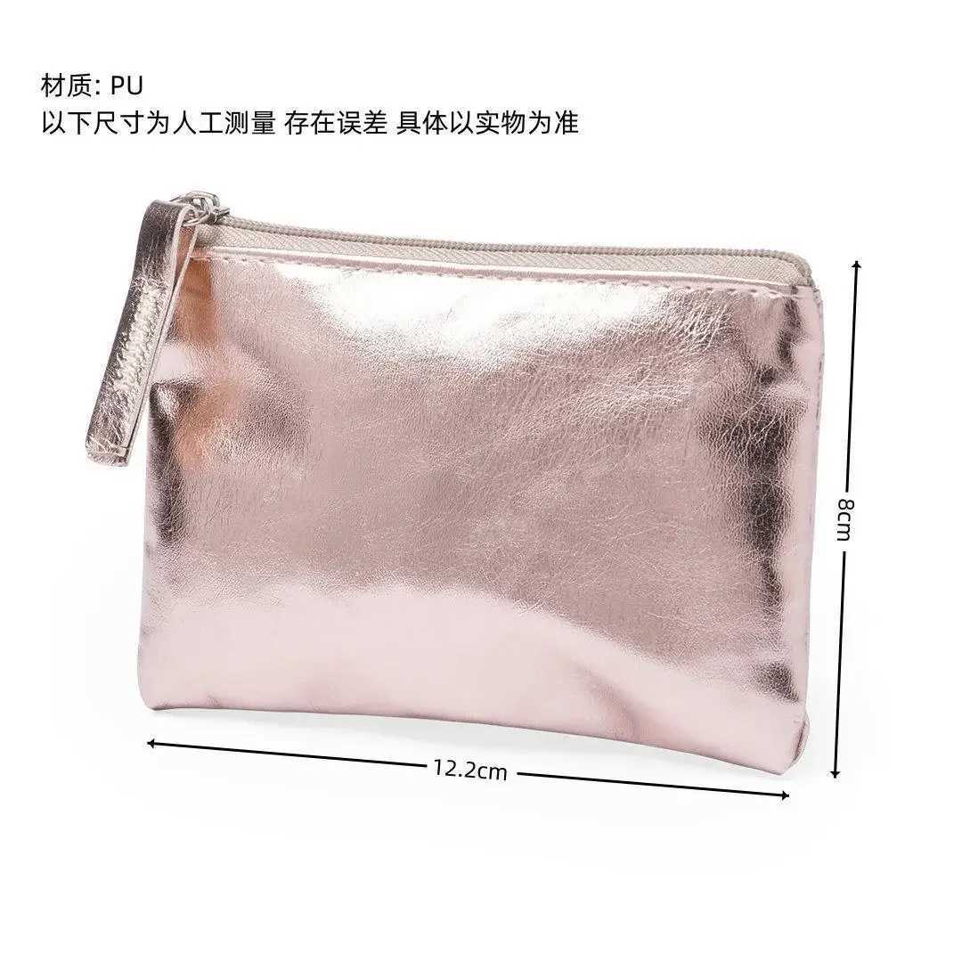 Multifunctial Wallet Mini Zipper Storage Bag Portable Coin Purse Key Organizer Card Holder Sier Coin Purses Bags PU LeatherXJ241111