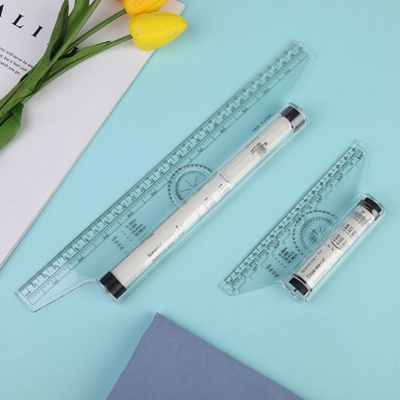 Practical Measuring Rolling Ruler Drawing Roller Parallel Ruler Design for Measure School Office Stationery Accessories