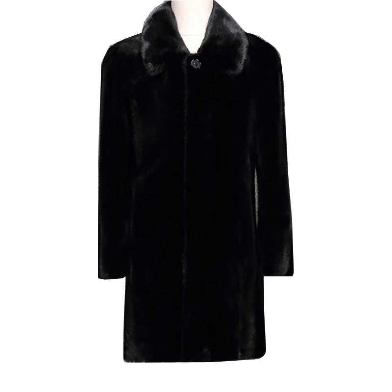 mink coat male overall mink long fur coat mink fur coat large size Haining medium and old Fur coat men jacketX241102