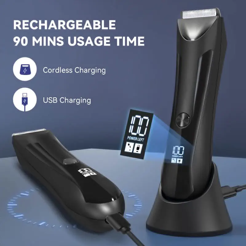 Electric 2025 Body Hair Trimmer Shaver Wet Dry Groin Hair Trimmer for Men Women Ball Body new Grooming Kit Replaceable Ceramic Blade Head