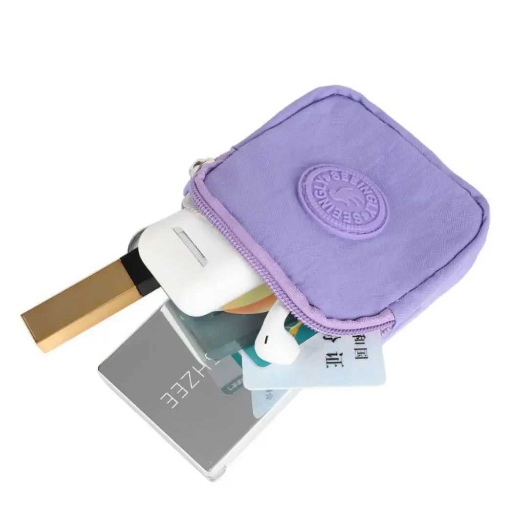 Solid Color Coin Purse Small Key Earphe Lipstick Bag Waterproof Wallet Kids Coin Pouch Cute Purse Zipper Cluh Bag Card BagsXJ241111