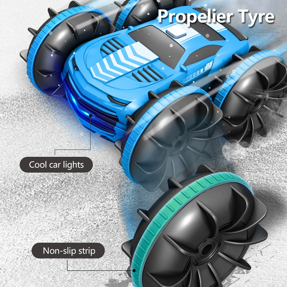 2 In 1 Rc Car Toy Water Tank 2.4G Remote Control Waterproof Stunt Car 4wd Vehicle Amphibious Auto Toys for Kids Boy Girl Gifts