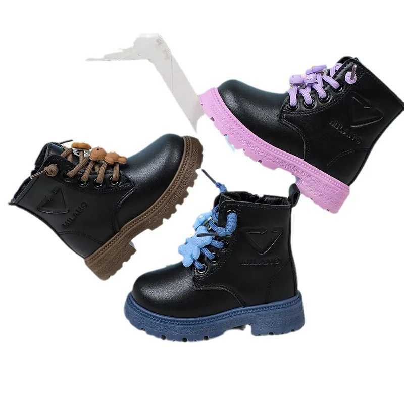 Childrens unisex childrens boots autumn winter UK bobsleigh boys and girls soft soled boots with side zipper anti slip childrens sports shoes M241102