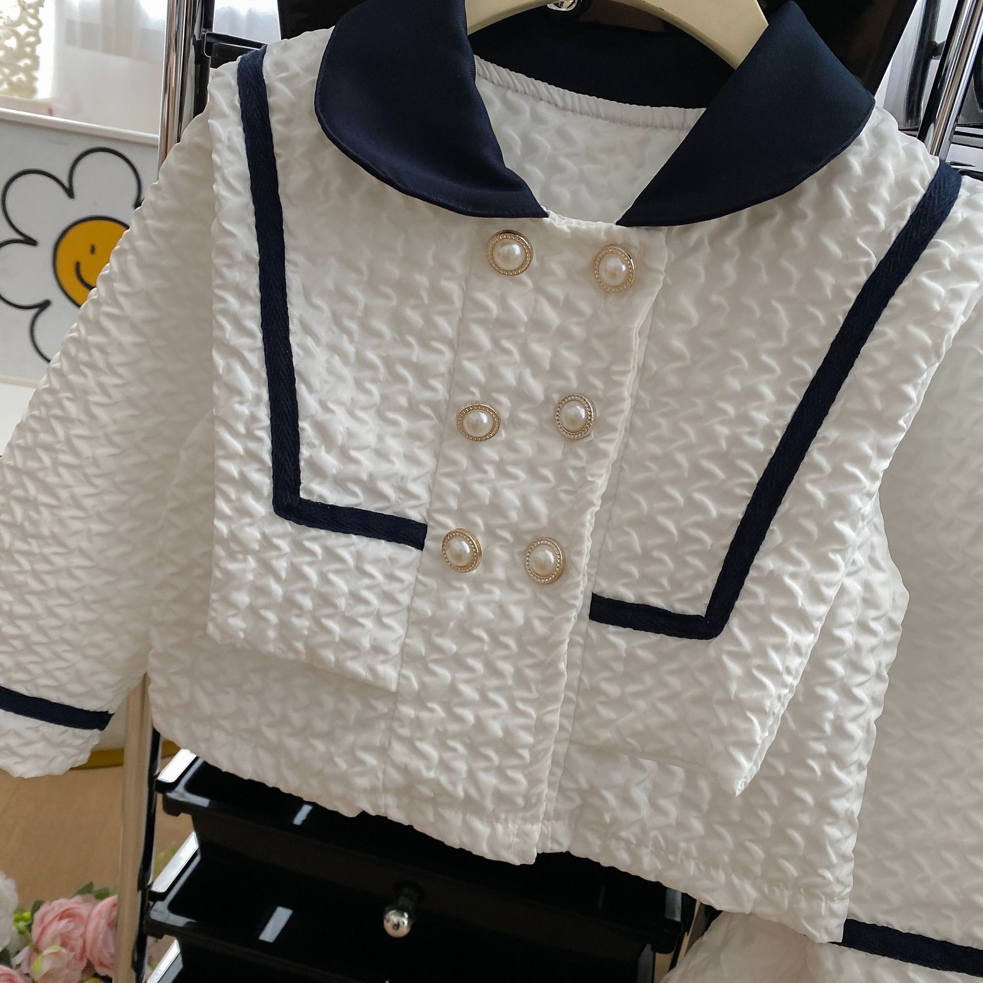 Children's Set 2024 Autumn New Short Skirt Two piece Set Small Fragrant Style Children's Wear Free Shipping