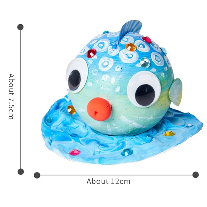 DIY Bubble Fish Drawing new 2025 Toys For Children Foam Ball Painting Kindergarten Art Kids Craft Educational Toys Decorations Gifts