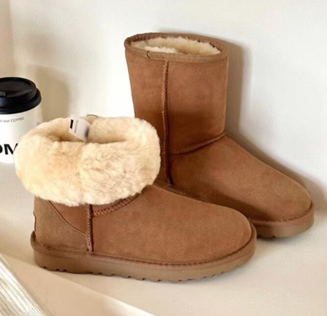 Classic Design Women tall short snow Boots Knee Womens Winter warm boot cozy Sheepskin Plush casual boots Beautiful Gift
