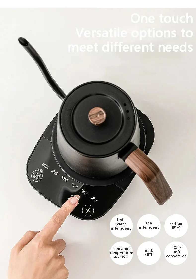 110V 220V 1000W 800ml temperature control manual brewing kettle intelligent constant temperature electric kettle Y241102