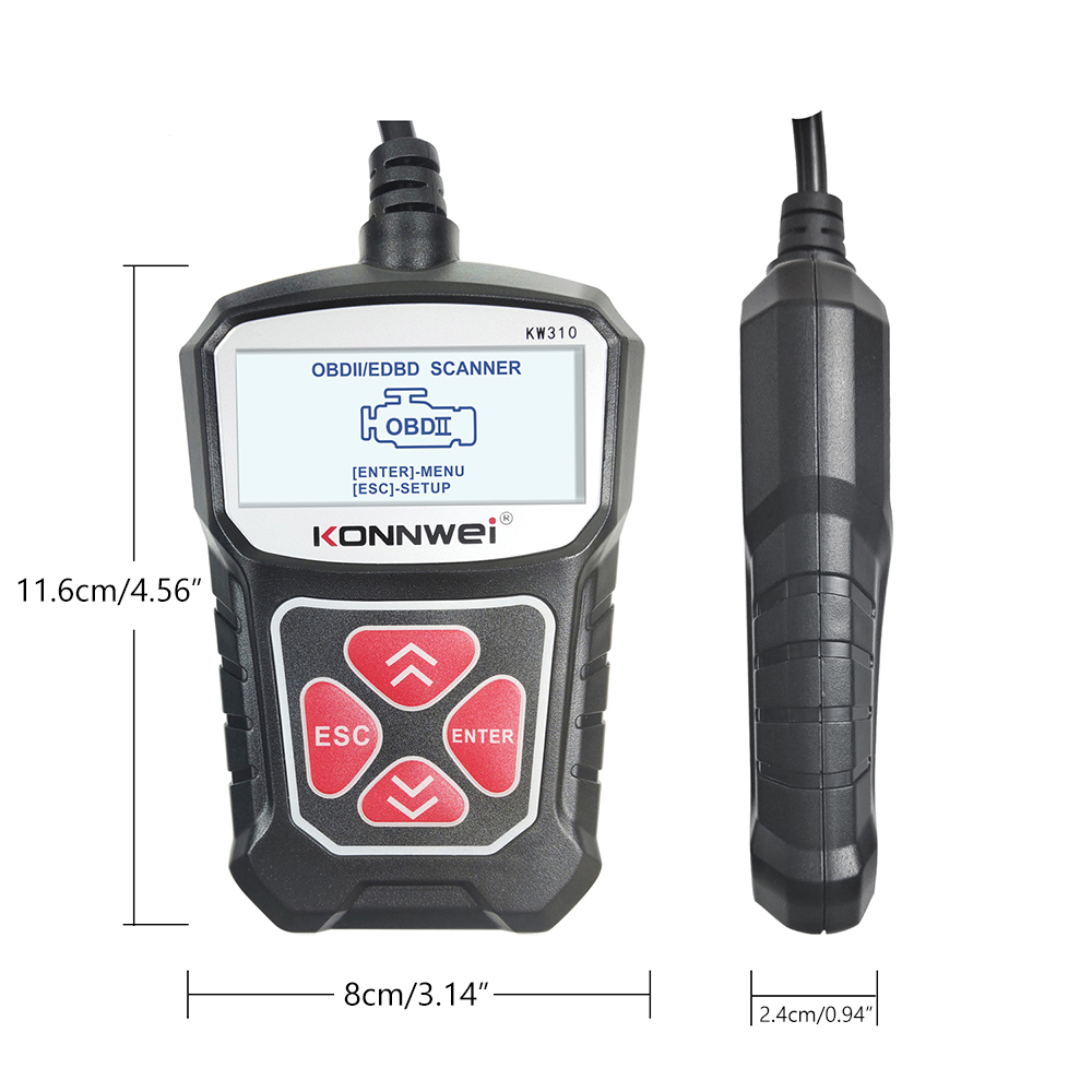 KONNWEI KW310 OBD2 Car Diagnostic Scan Tool Automotive ODB2 Code Reader with Russian OBD 2 Scanner Auto Tools PK ELM 327 V 1 5