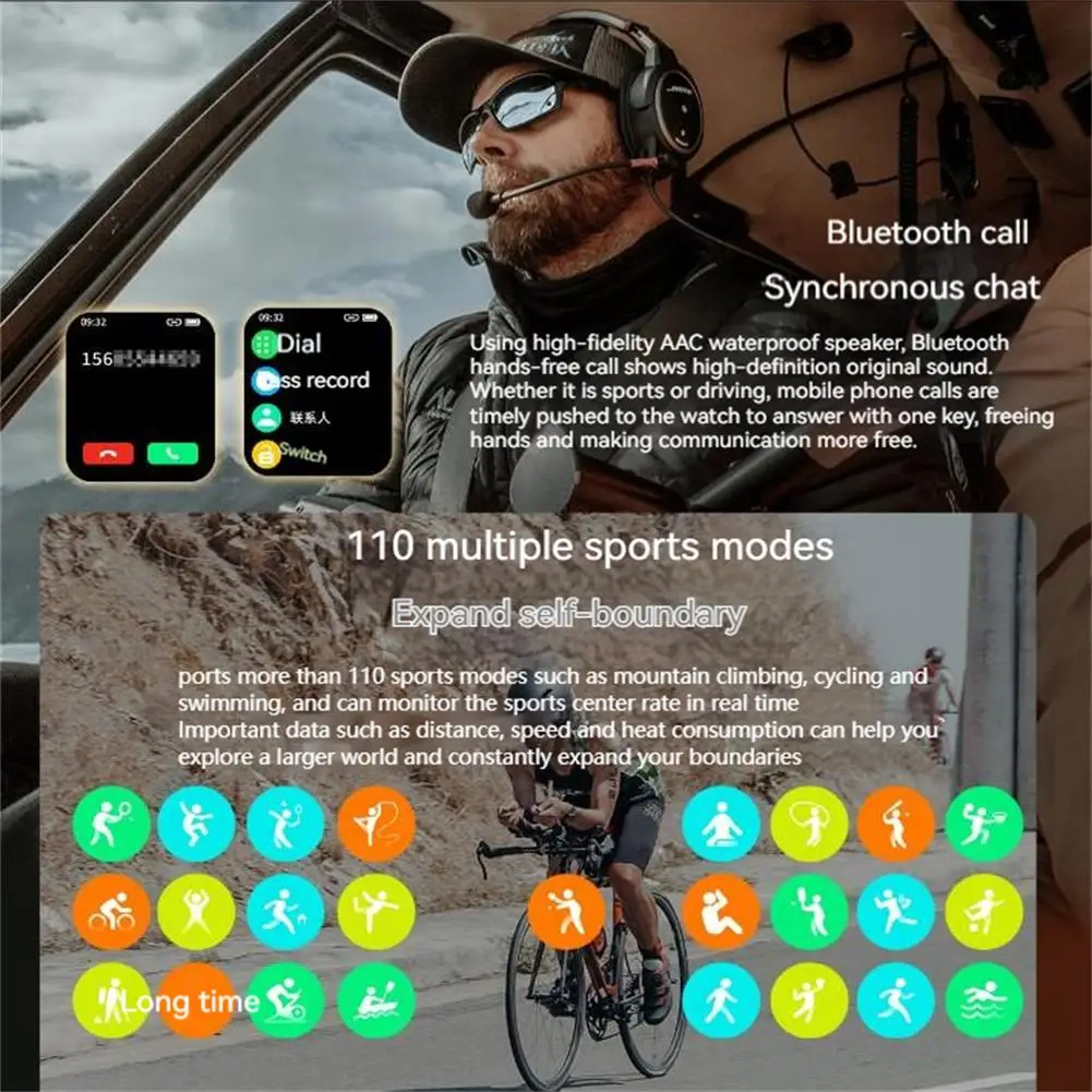 66 Smart Watch Outdoor Bluetooth-compatible new Call Music Play Heart Rate 2025 Monitor Health Sports Bracelet