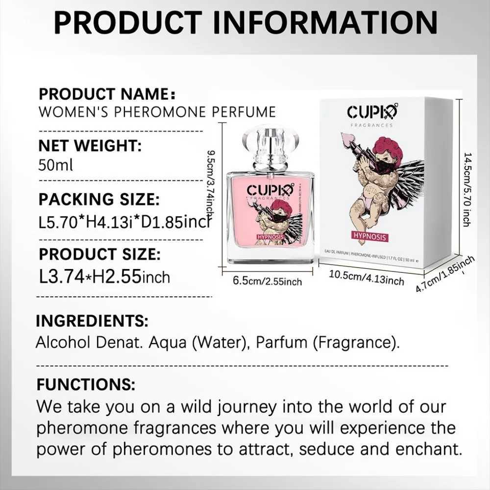 CUPID 2 Womens perfume Sweet smell of flower and fruity first love Pink style with two portable perfumeW241102