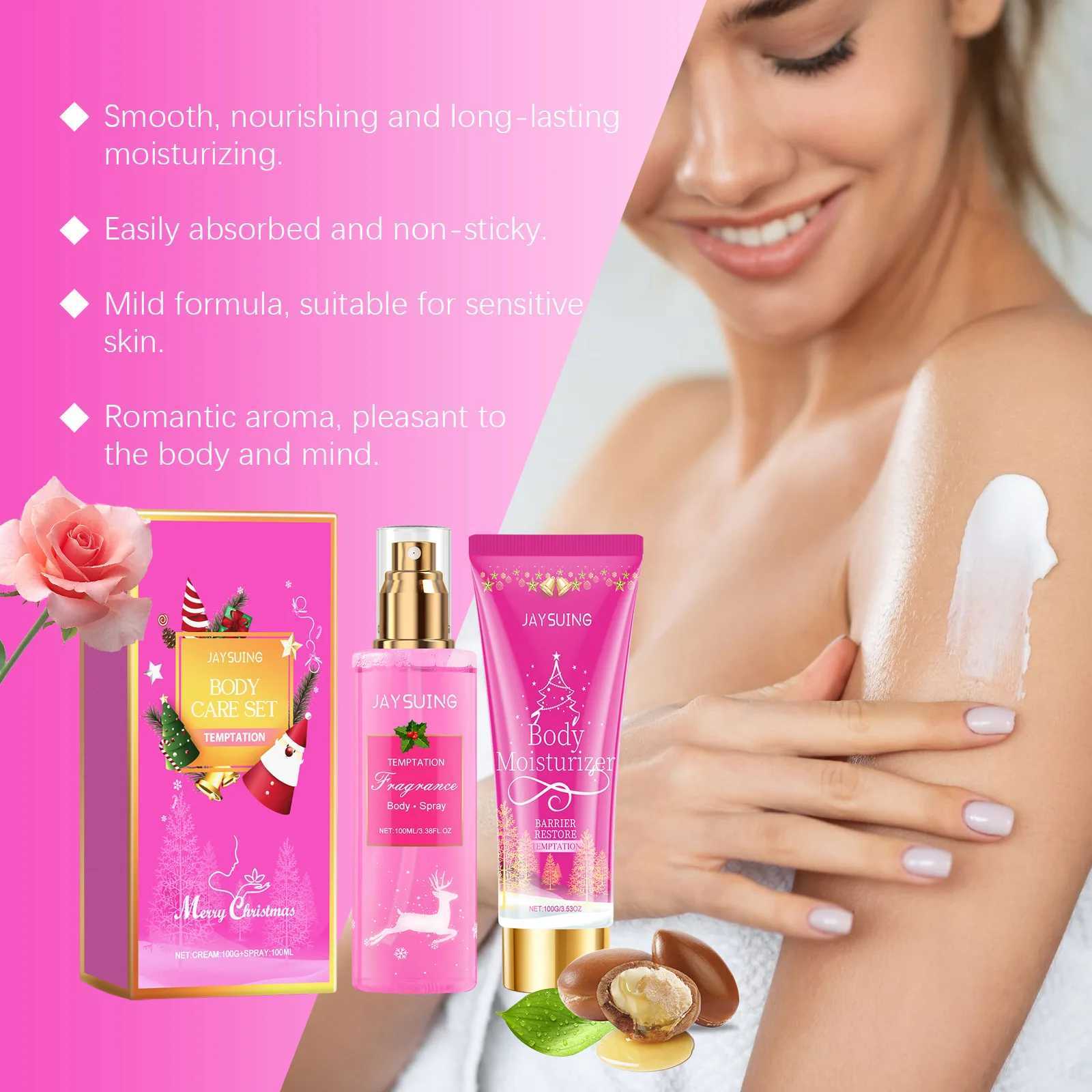 Perfume Set Womens Lasting perfume Rose perfume Body spray lotion Deodorant Attracts Mens Christmas GiftsW241102