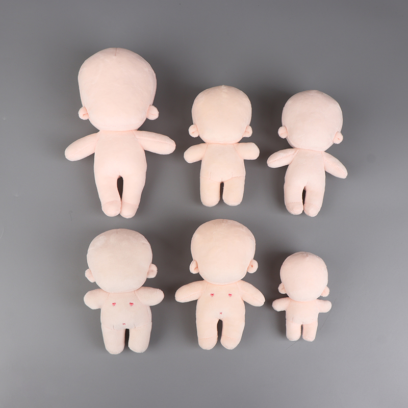 20/15/10cm Handmade DIY Plush Baby Dolls Kit Molds Blank Stuffed Plush Toys Mini Handmade Doll For Gift