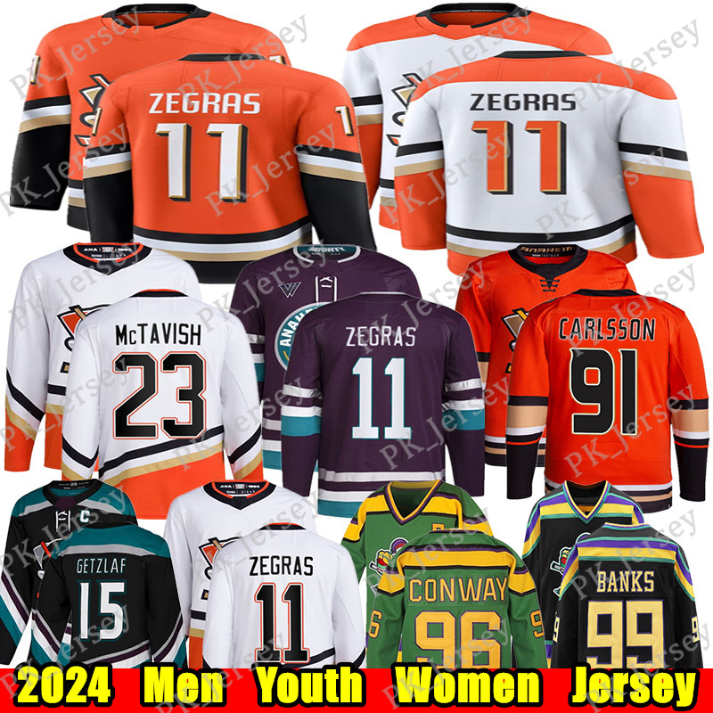 #11 Trevor Zegras Reverse Retro hockey jersey #91 Leo Carlsson Troy Terry Ryan Getzlaf John Gibson Paul Kariya Beckett Sennecke Charlie Conway Mason McTavish jerseys