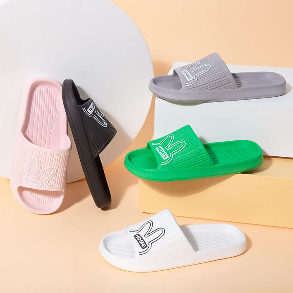 Cool slippers, summer new home cartoon rabbit sole, comfortable and lightweight couple men's anti slip slippers ddmythur