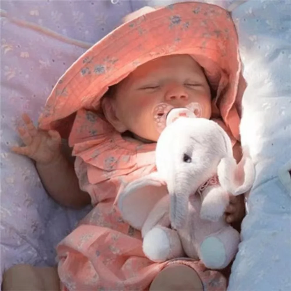 50CM Reborn April Silicona Vinyl With Cloth Body Curly new Hair Finished Baby 2025 Doll Silicone For Kids Girl Gift