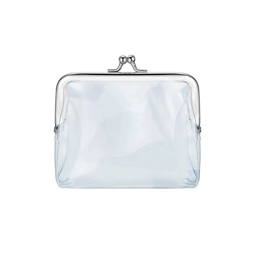 Mini Mey Bags Bus Card Ir Mouth Clip Credit ID Card Small Wallet Card Holder Transparent Coin Purse Change Purse DropshipXJ241111