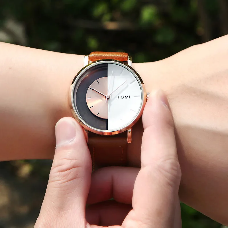 Lover new Watches Top 2025 Brand Couple Watch Men Women Wristwatches Leather Strap Hollow Quartz Lover Clock Valentine's Day Gifts