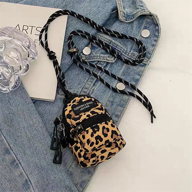 Mini Coin Purses Men Women Couples Crossbody Bag Portable Wallets Earphone Key Shoulder Bags Hip Hop Casual Allmatch est 241029