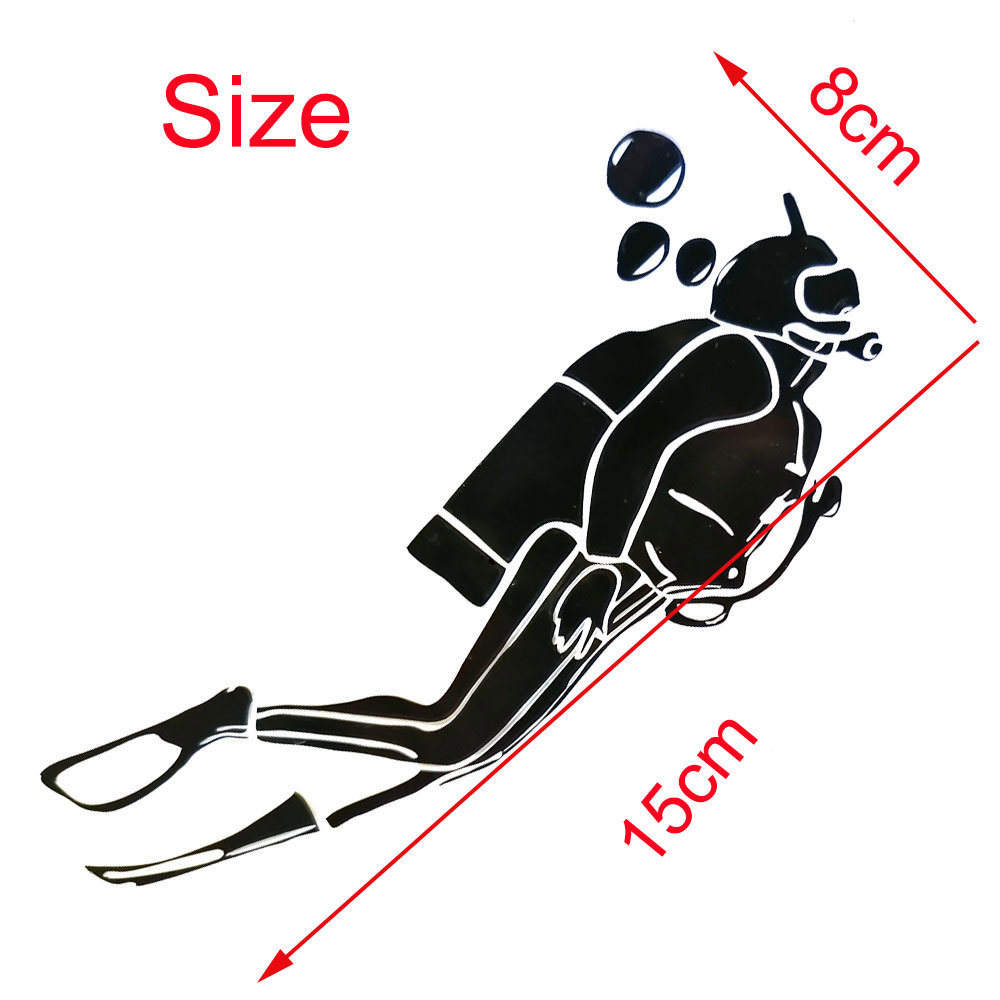 Diver Vinyl Decal for Diving Tank Fins Personalized Stickers for Diving Tank Novelty Decals for Fins Cars Boat