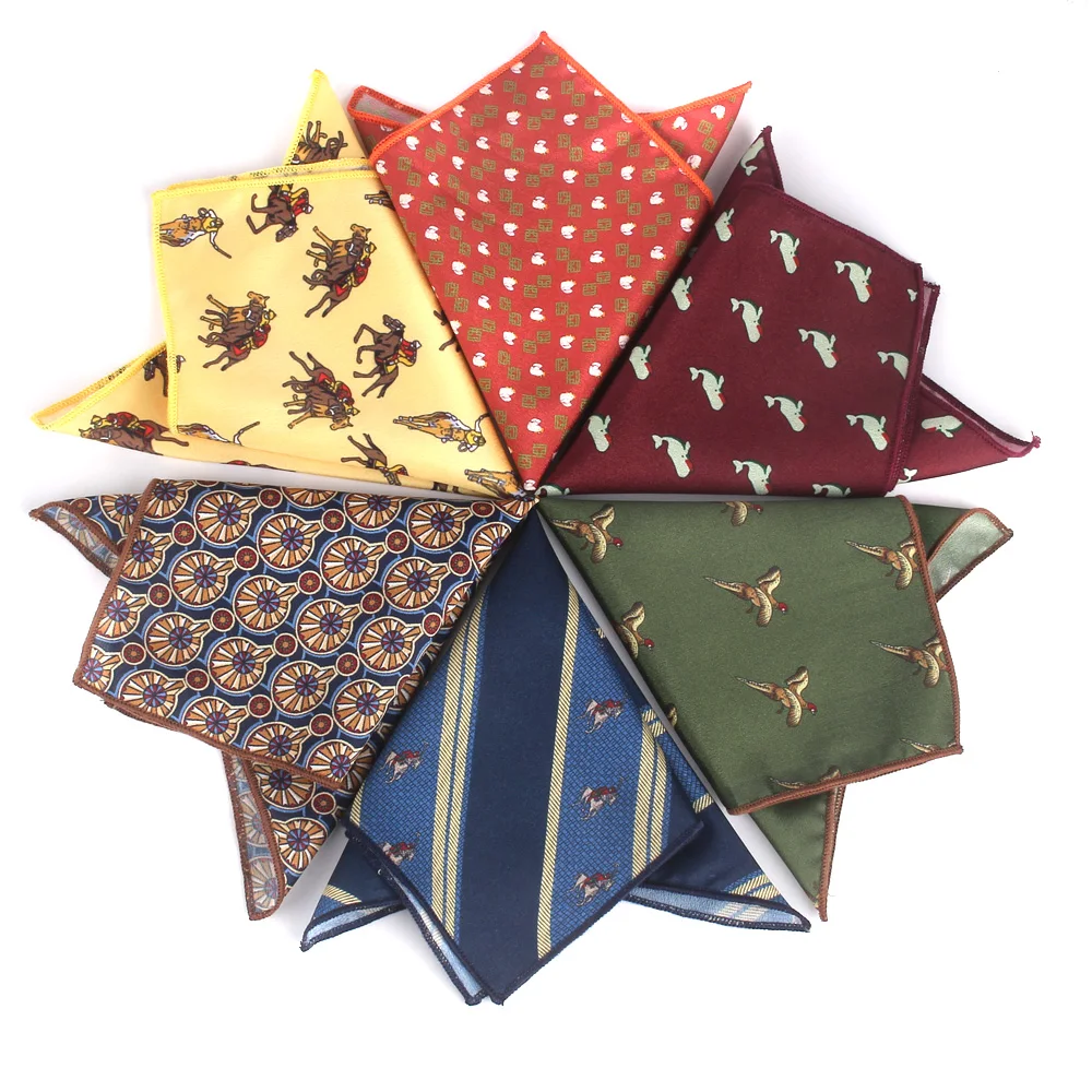 Animal Print Pocket Square For Men Women Floral Print Suits new Kerchief Men's 2025 Handkerchiefs Soft Square Handkerchief Towels Scarves