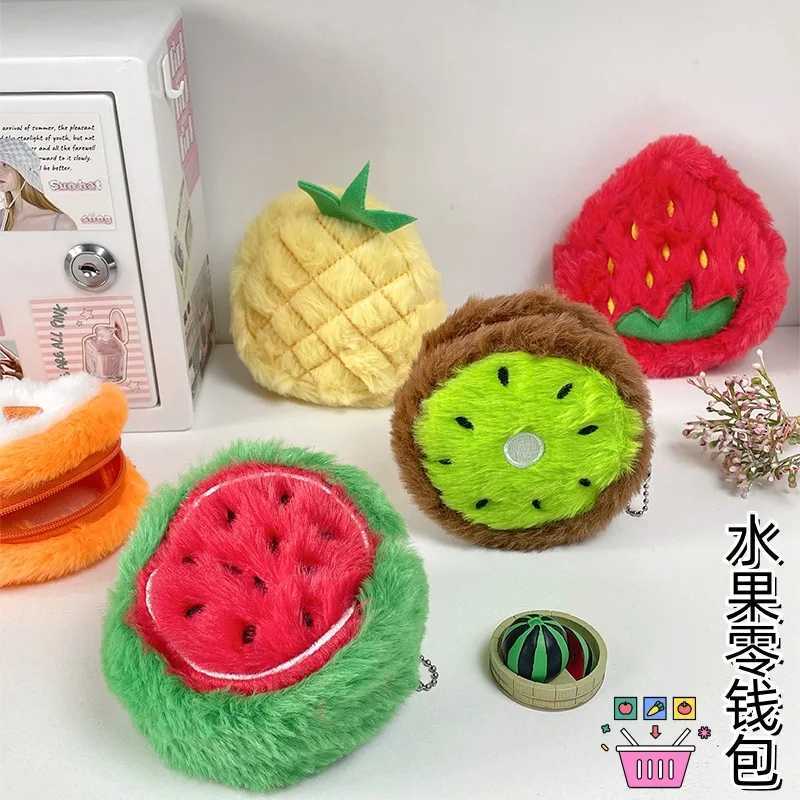 10pcs Cute Fruit Coin Purse Orange Mey Bag Watermel Coin Bag Strberry Storage Bag Girls Small Purse Girlfriend GiftXJ241111