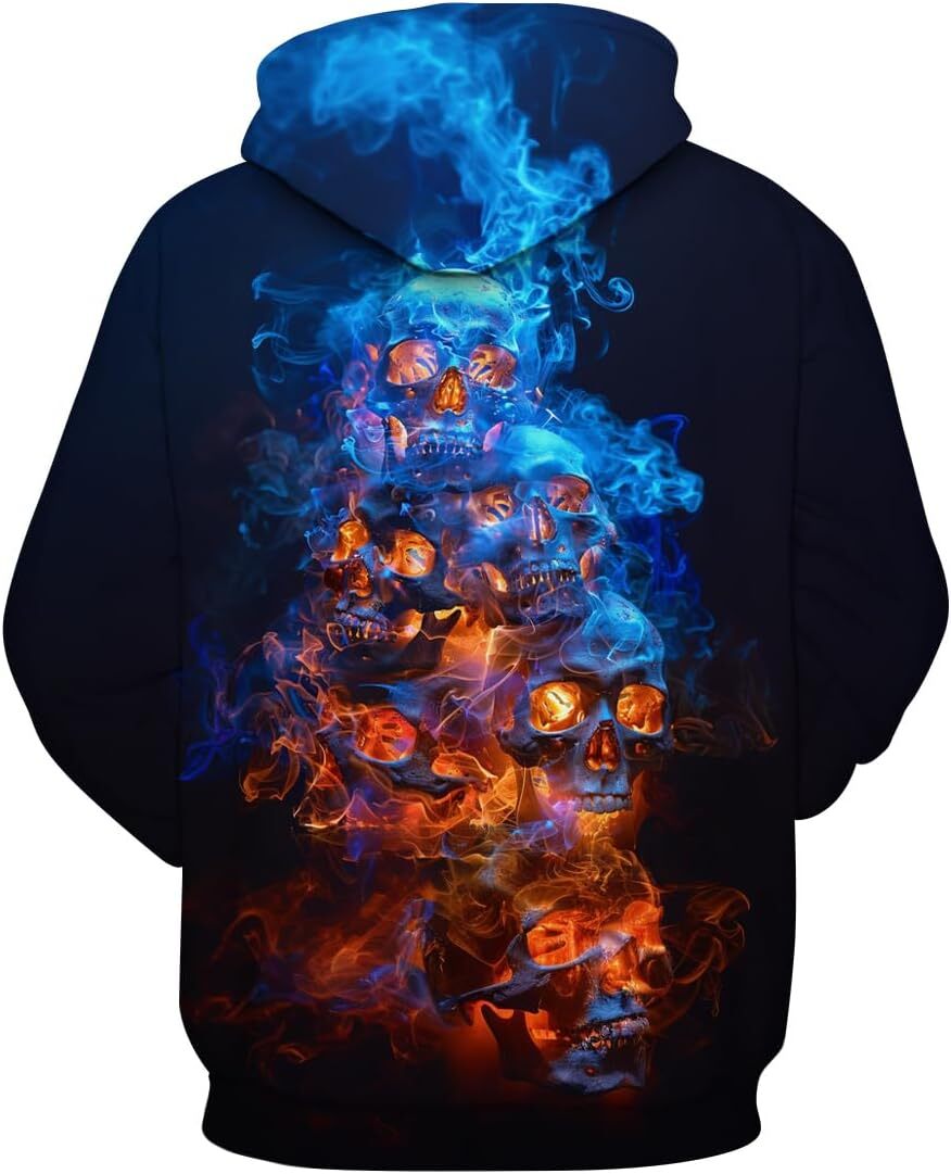 Hoodie for Mens Womens Novelty Cool Skull cool Hoodie Funny Fashion Graphic Dreamy vision Sweatshirts Graphic Hoodies sweatshirt Pullover Long Sleeve